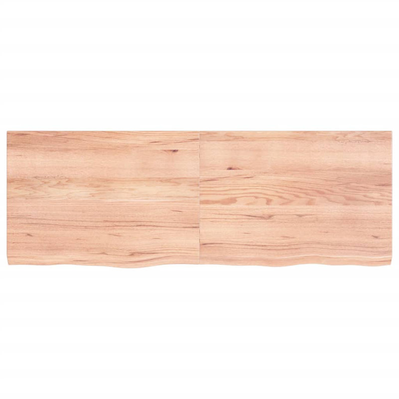 Azarel 140cm Solid Wood Bathroom Vanity Top, Light Brown
