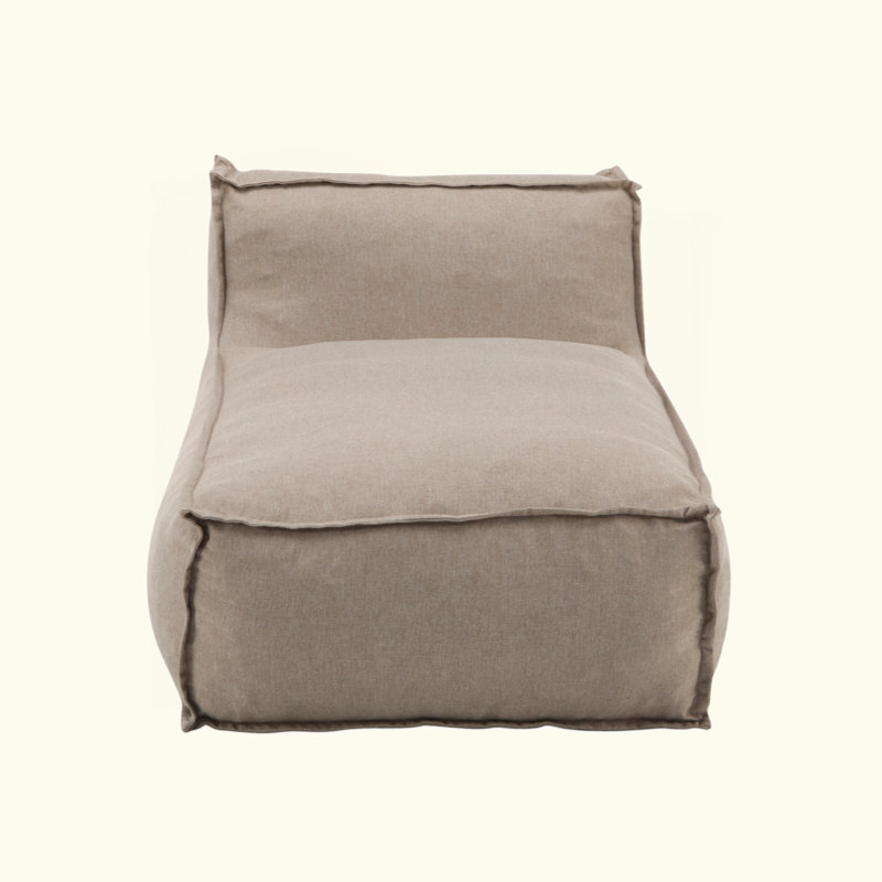 Outdoor Bean Bag Lounge Chair, Set Of 1, Beige Polypropylene/Olefin
