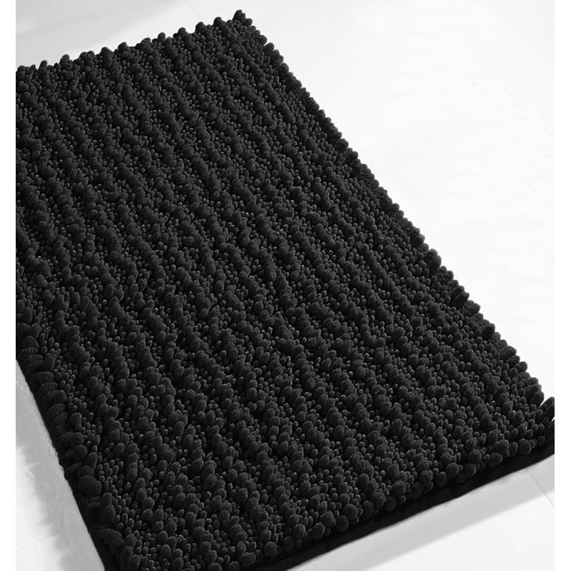 Tapis de salle de bain 30 po x 20 po, Noir
