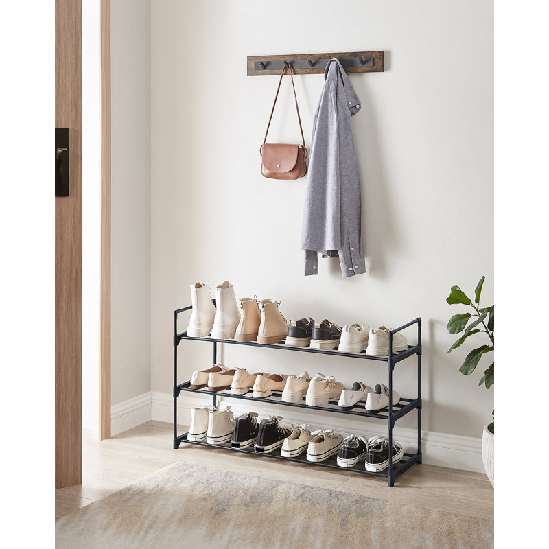 Berowalt 10 Pair Shoe Rack, Black