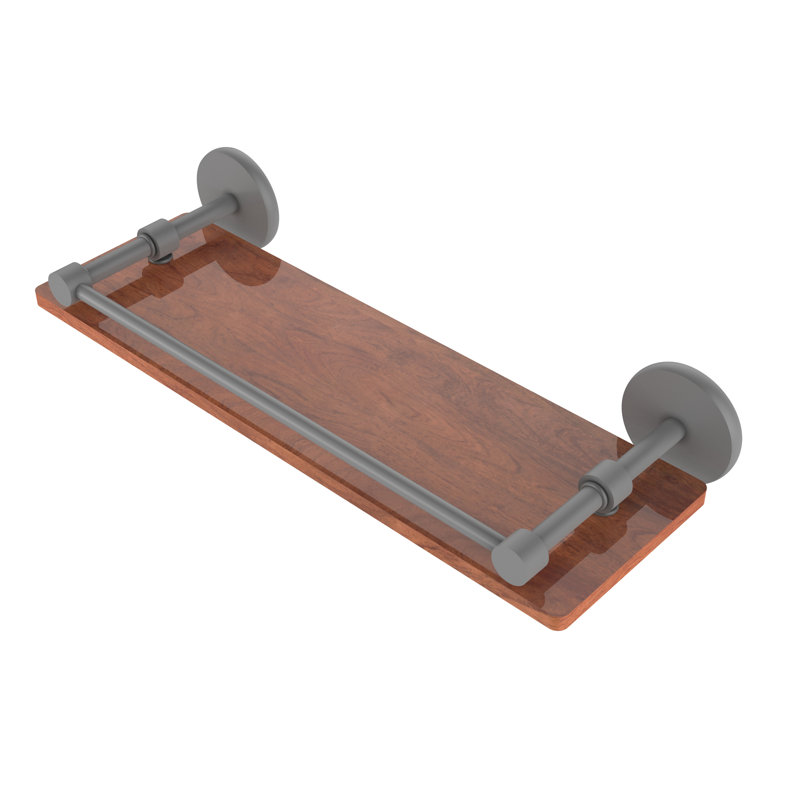 Dalston Bracket Shelf, Matte Gray, 3" H x 16" W x 5" D