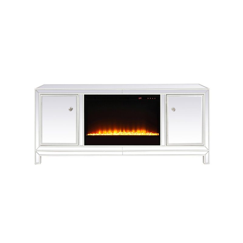 Crédence de rangement l 60 po avec foyer électrique inclus