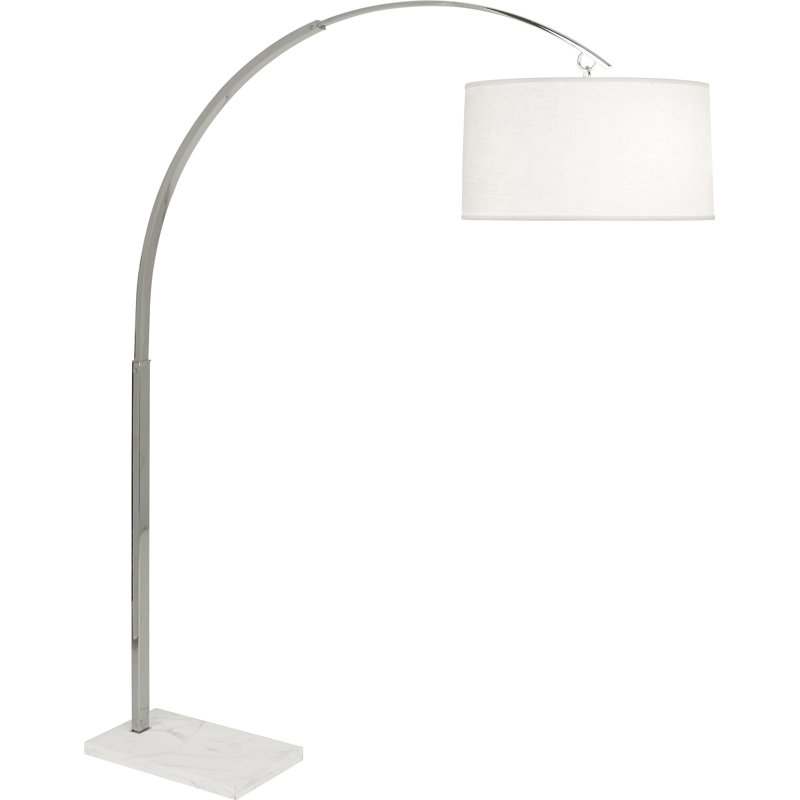 Archer Arched Floor Lamp, Polished Nickel