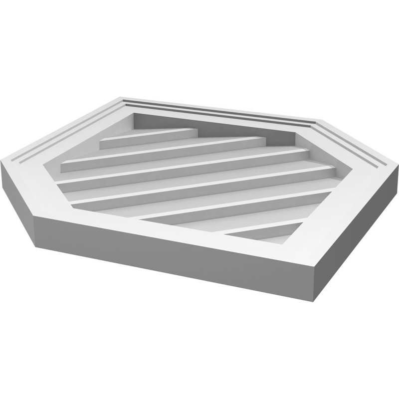Ventilé vertical à pignon vertical en uréthane non piqué 12/12, H 26 po x l 18 po x P 1,5 po