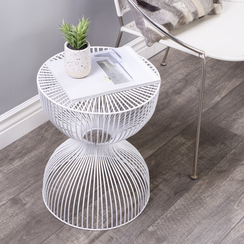 Nicholas Metal Side Table, White