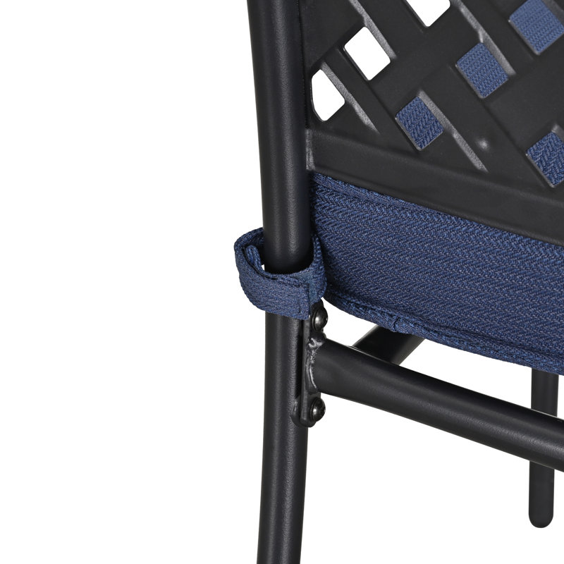 Ensemble repas pour 4 personnes avec coussins Shipp, Bleu