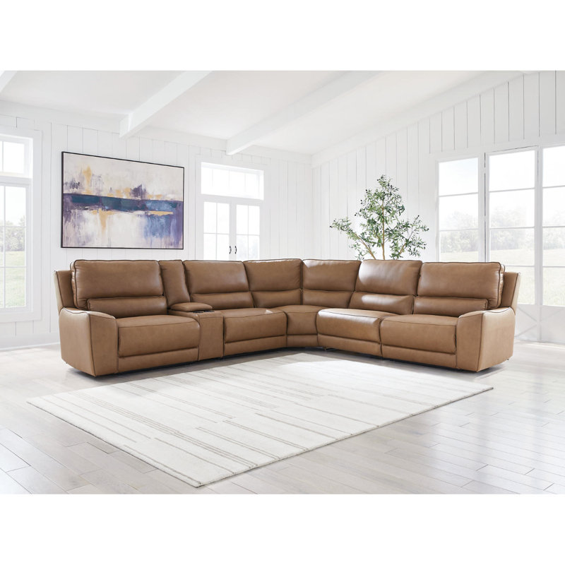 Canapé modulaire inclinable 6 pièces avec console de rangement Silverbrooke