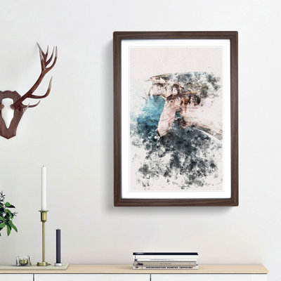 Etretat In France Watercolour - Picture Frame Graphic Art