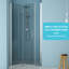 Porte de douche Bi l 36 po x H 72 po, verre trempé, cadre stable, base optimisant l'espace,