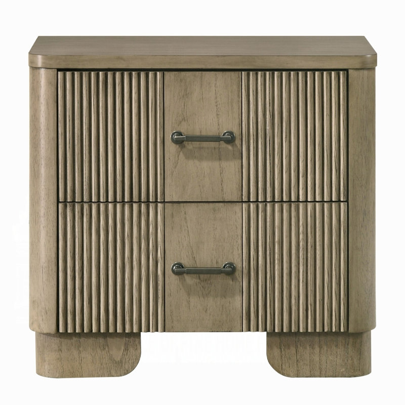 Table de chevet 1pc avec 2 tiroirs de rangement
