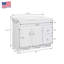 Meuble-lavabo blanc Concord de 37 po avec comptoir moderne entièrement assemblé