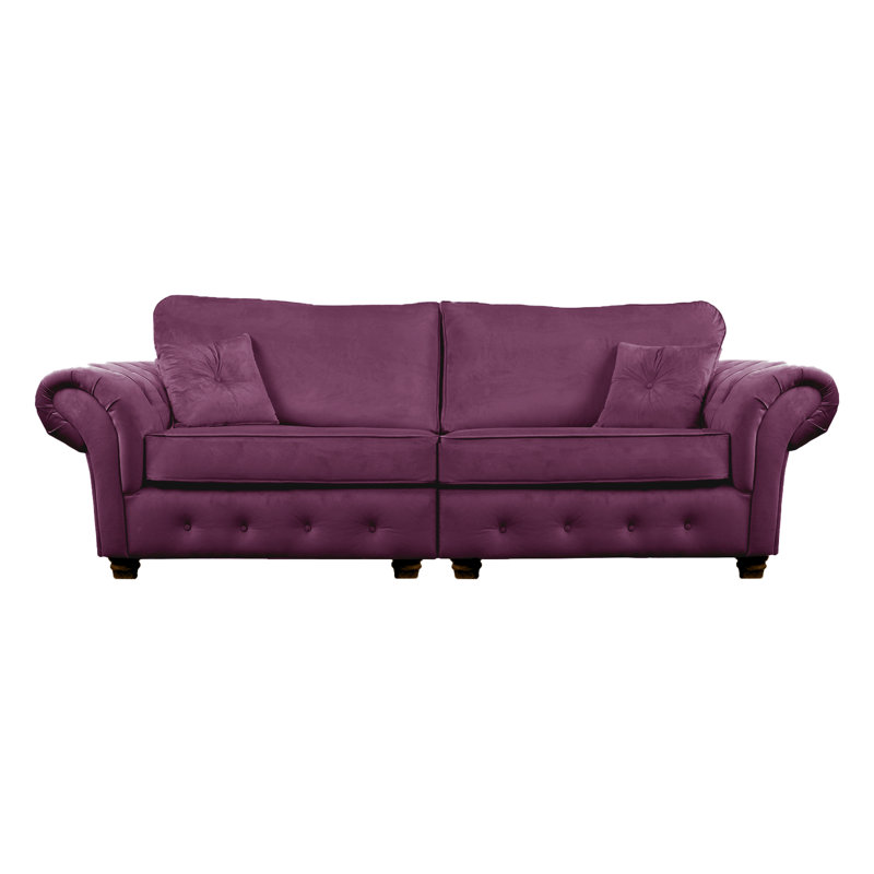 Lila 4 Seater Velvet Sofa, Violet