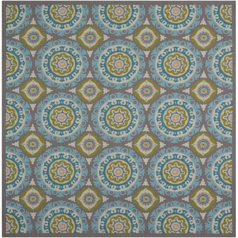 Geometric Indoor / Outdoor Area Rug, Square 259cm