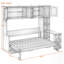 Lit escamotable avec bureau intégré et armoires de rangement en rotin, lit mural gain de place pour bureau à domicile-491248078