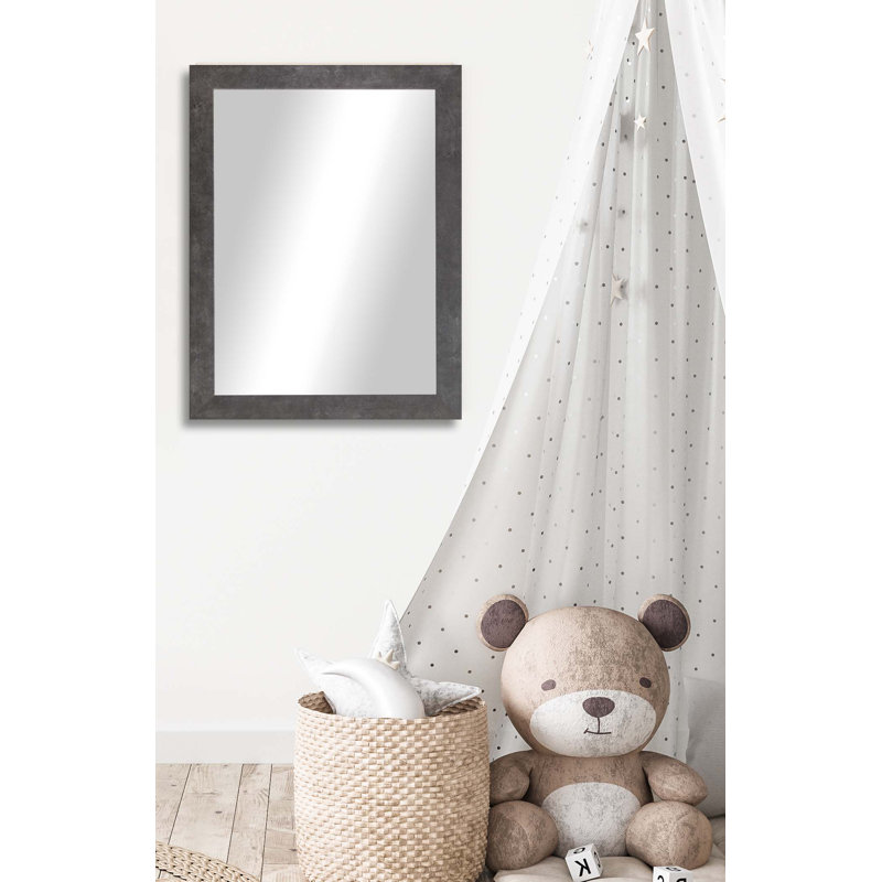 Wauconda Engineered Wood Flat Wall Mirror, 25.5" x 21.5"
