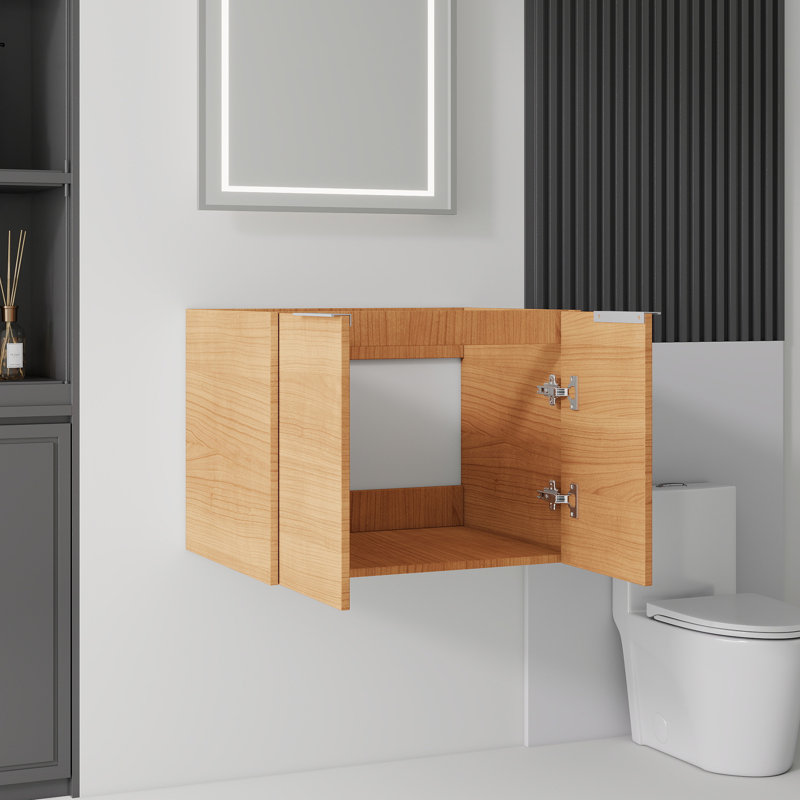 24, meuble-lavabo flottant, contreplaqué, Natural, 24" W