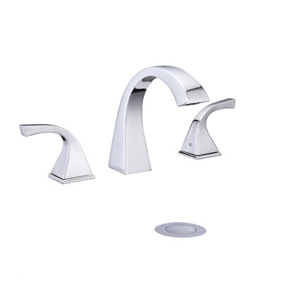 Widespread 2-handle Bathroom Faucet with Drain Assembly