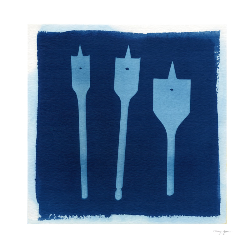 Cyanotype Tools VII by Nancy Green - Wrapped Canvas Painting, 76cm H x 76cm W
