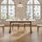 Drennen 71" Mid Century Dining Table Set With 6 Dining Chairs, Travertine Sintered Stone Table Top With Solid Wood Legs