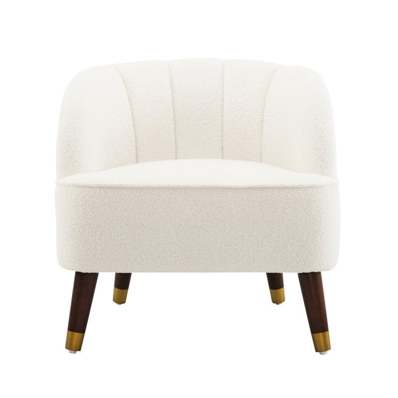  Chaise d'appoint avec accoudoirs encastrés Upholstein, Blanc