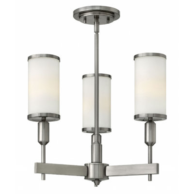 Lustre traditionnel/classique à 3 lumières de style bougie Pritt