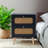 2-Drawers  Rattan Nightstand