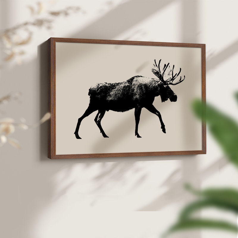 Wild Ambler I -Framed Print - Restickable, 22" H x 28" W, Walnut