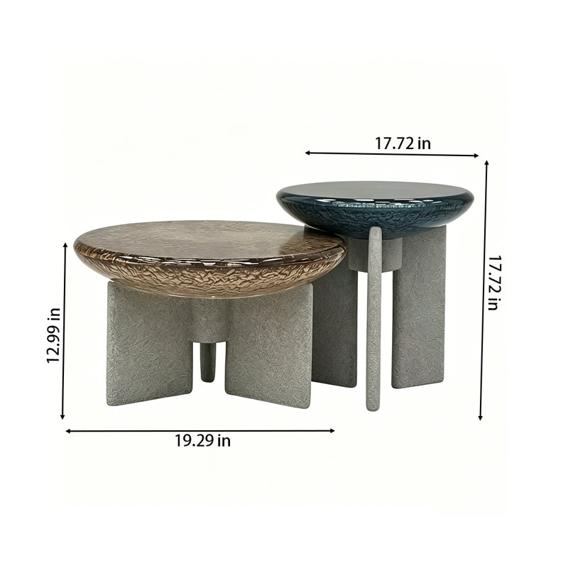 Modern creative combination resin coffee table