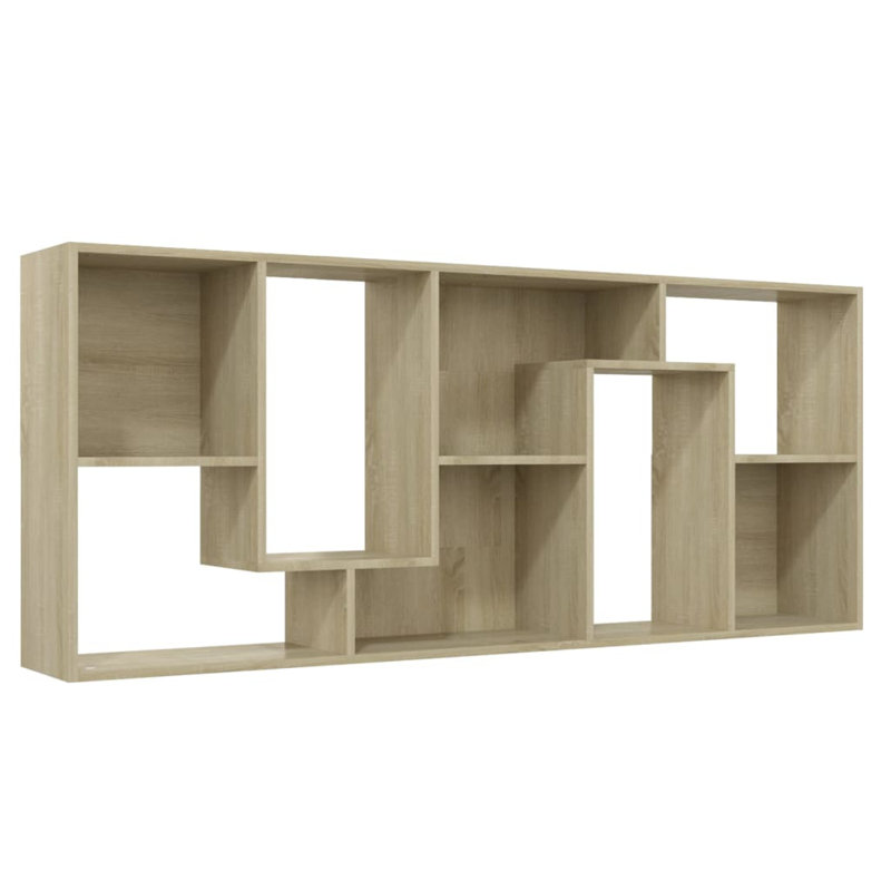 161cm H x 67cm W Geometric Bookcase, Sonoma Oak