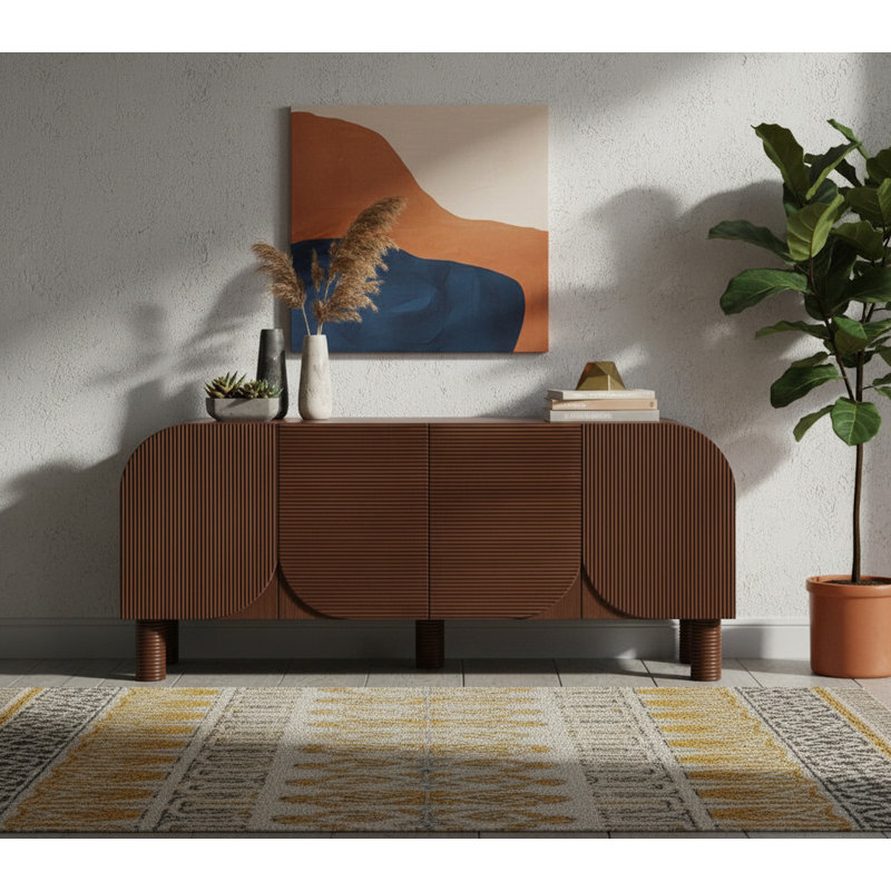 Casablanca 72'' Solid Wood Sideboard, Walnut