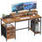 Computer Desk with 2 Drawers, Monitor Stand - Home Office Workstation-48322825-48322824