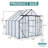 8X8 FT Double Door Polycarbonate Greenhouse Raised Base And Anchor Aluminum Heavy Duty Walk-In Greenhouses For Outdoor Backyard In All Season-128848284-128848285