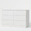 6 tiroirs, commode l 47,2 po, commode de chambre moderne pour placard et salon, blanc-1919203966