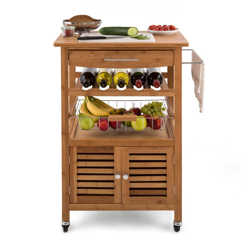 Solid Wood Kitchen Cart
