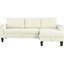 3 canapé-lit modulaire réversible en velours côtelé avec méridienne avec rangement, porte-gobelets sur les accoudoirs, ports, idéal pour le salon, la chambre à coucher, le bureau - beige, 84,92 po de profondeur, 50,78 de largeur, 33,81 hauteur, 112,34 lb-1197735641