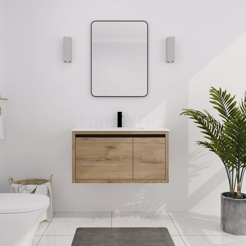 Meuble-lavabo mural 36 po avec lavabo gel