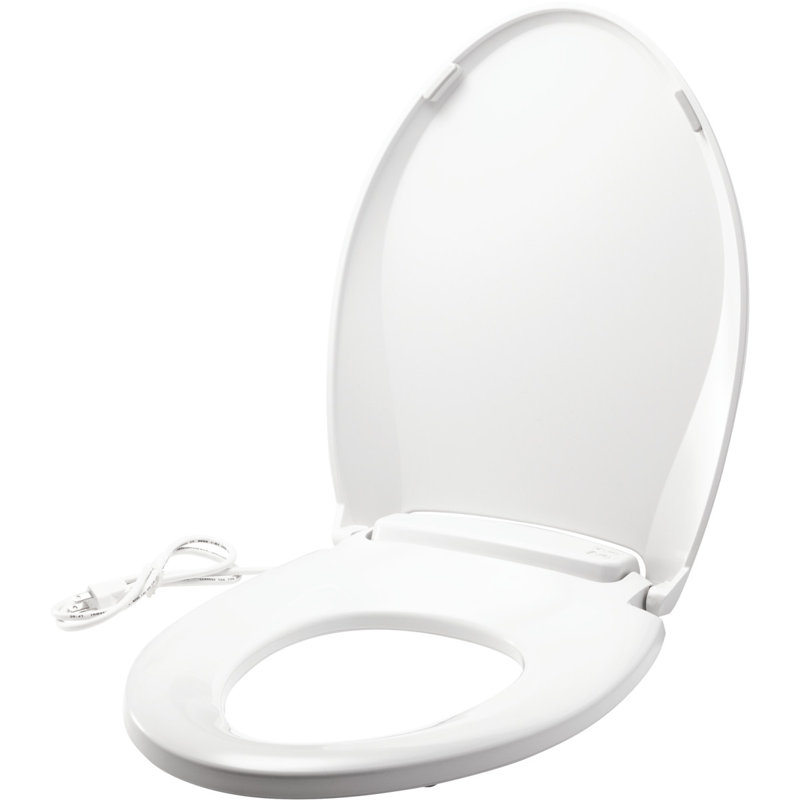 Siège de toilette allongé et chauffé radiance, Blanc