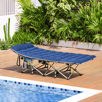 Lit de camping pliant avec matelas pour adultes