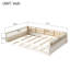 Lit plateforme tapissier en bois avec garde-corps et coussin-133571659