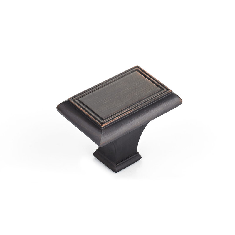 Expression Rectangle Knob, Brushed Oil-Rubbed Bronze