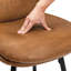 26" Swivel Upholstered Counter Stool With Metal Frame-1221474595
