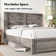Oceant Farmhouse Bed Frame with 49.2" Barn Door Headboard