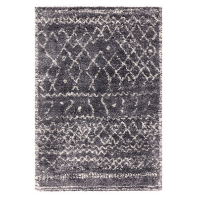 Manilow Shaggy Berber Grey Rug