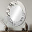 White and Tranquility Unleashed - Miroir décoratif ovale abstrait sur métal-1638983029