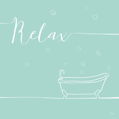 " Underline Bath V Teal " by Veronique Charron