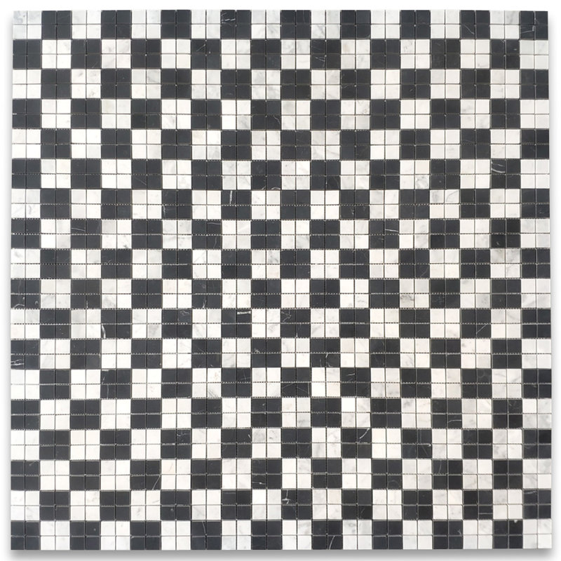 Carrelage mural 12 "x 12", Blanc / noir