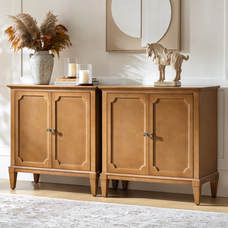 Acushnet 32" Tall 2-Door Accent Cabinet, Teak