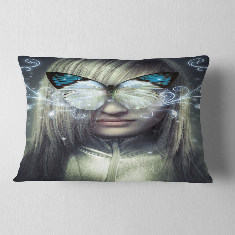 Coussin Serious Young - Portrait imprimé, Rectangulaire, 12 po x 20 po