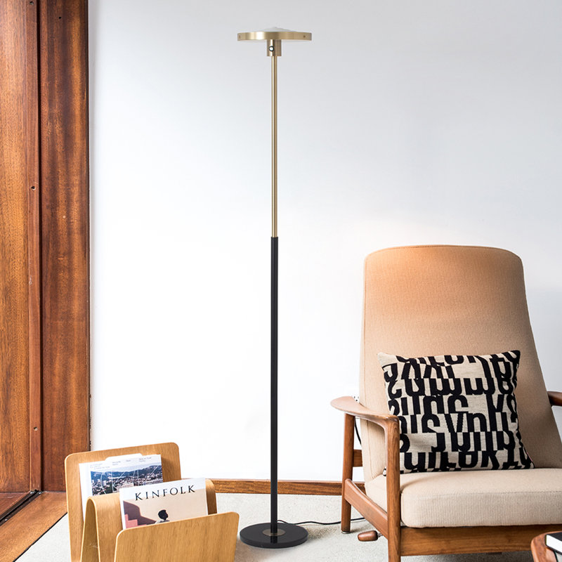 Lampe torchère Redondo - noir mat, gradateur