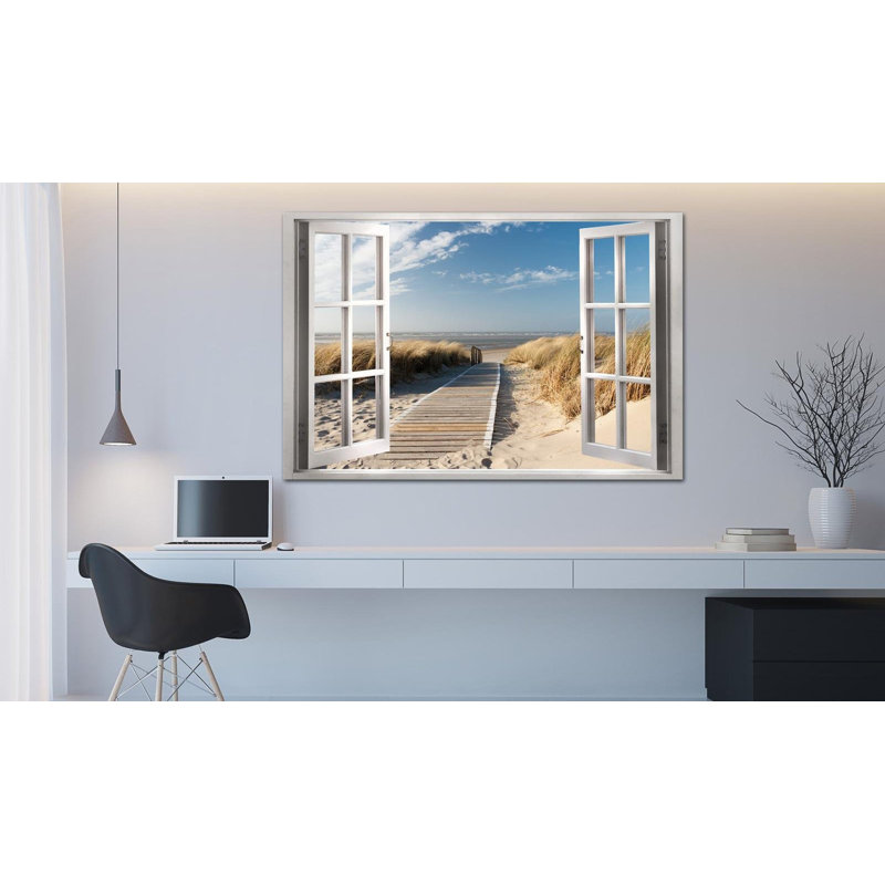 " Window: View Of The Beach ", 24" H x 36" W x 0.7" D